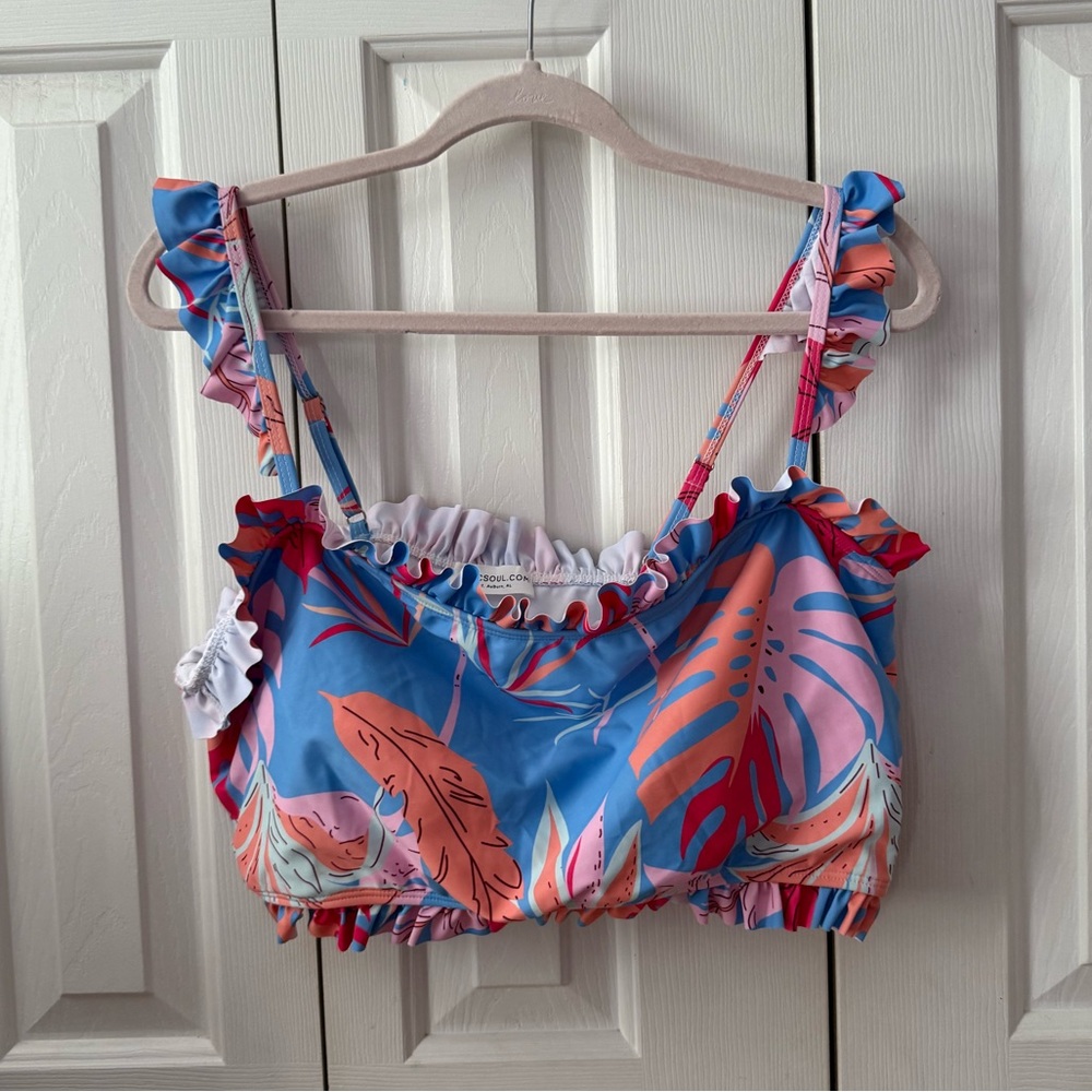 Floral Plus Size Swim Top